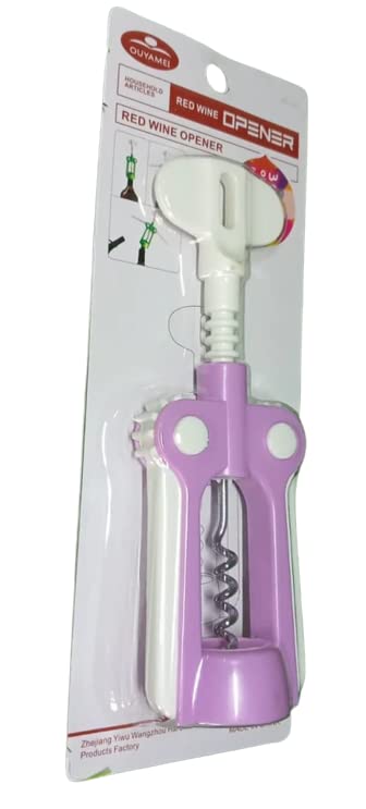 ImegaZ Plastic Red Wine Opener I Wing Type Corkscrew Bottle Openers I Corkscrews Wine Cork Remover Pack of 1 - Image 5