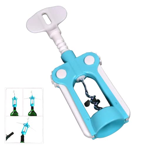 ImegaZ Plastic Red Wine Opener I Wing Type Corkscrew Bottle Openers I Corkscrews Wine Cork Remover Pack of 1 - Image 2