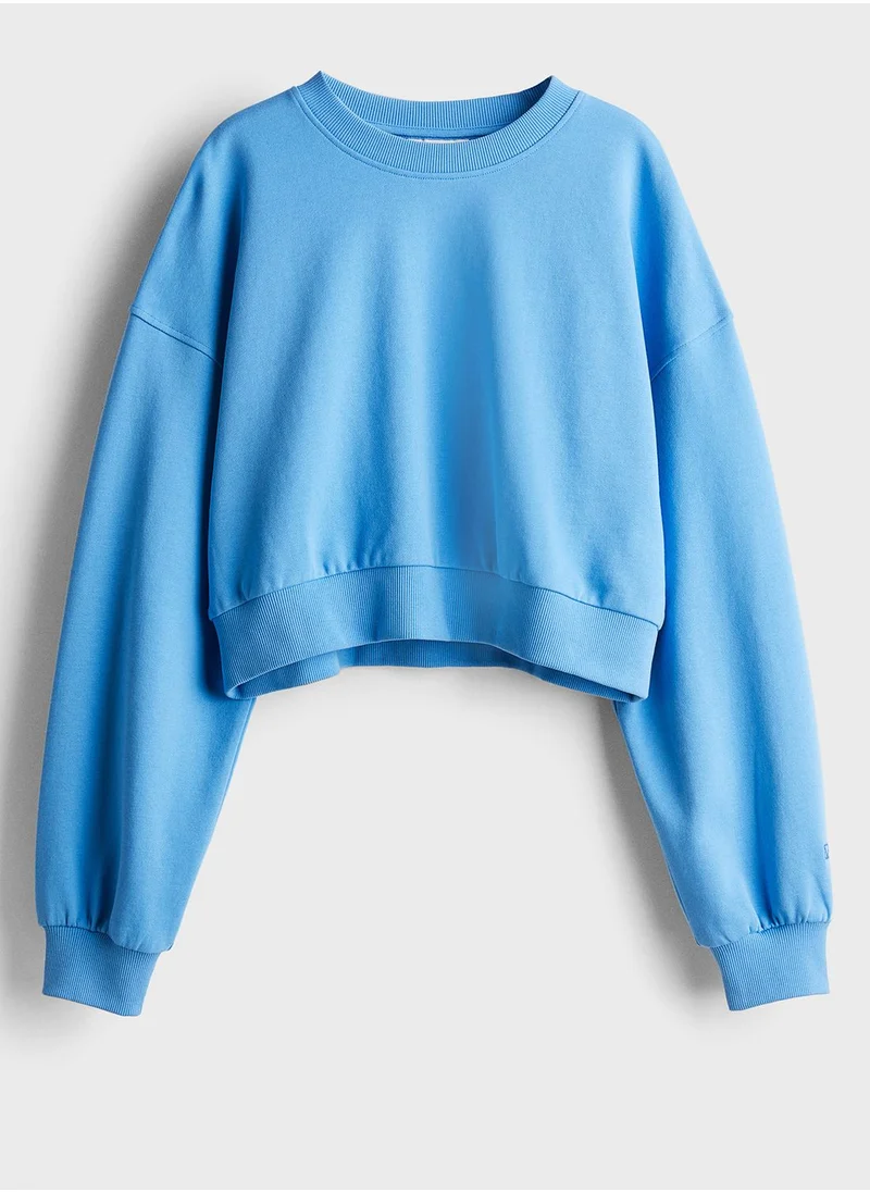 اتش اند ام Crew Neck Crop Sweatshirt