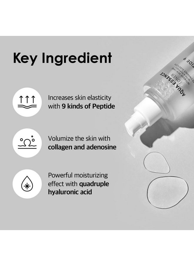MEDI-PEEL [MEDI-PEEL] Aqua Essence Peptide 9 Toner 8.45 fl oz / 250ml | Anti-Aging Water Glow Up Toner, Collagen Firming Toner | Korean Skincare, For All Skin Types  - Image 4