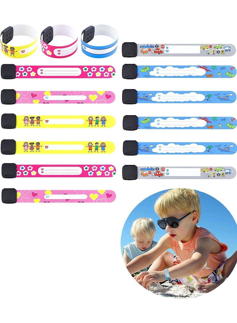 RATSAW Child Safety ID Wristband Kids Anti Lost Wrist Link Anti Lost Child Travel ID Bands for Kids Reusable And Waterproof Safety ID Bracelets for Children Field Trip And Outdoor Activity - Image 1