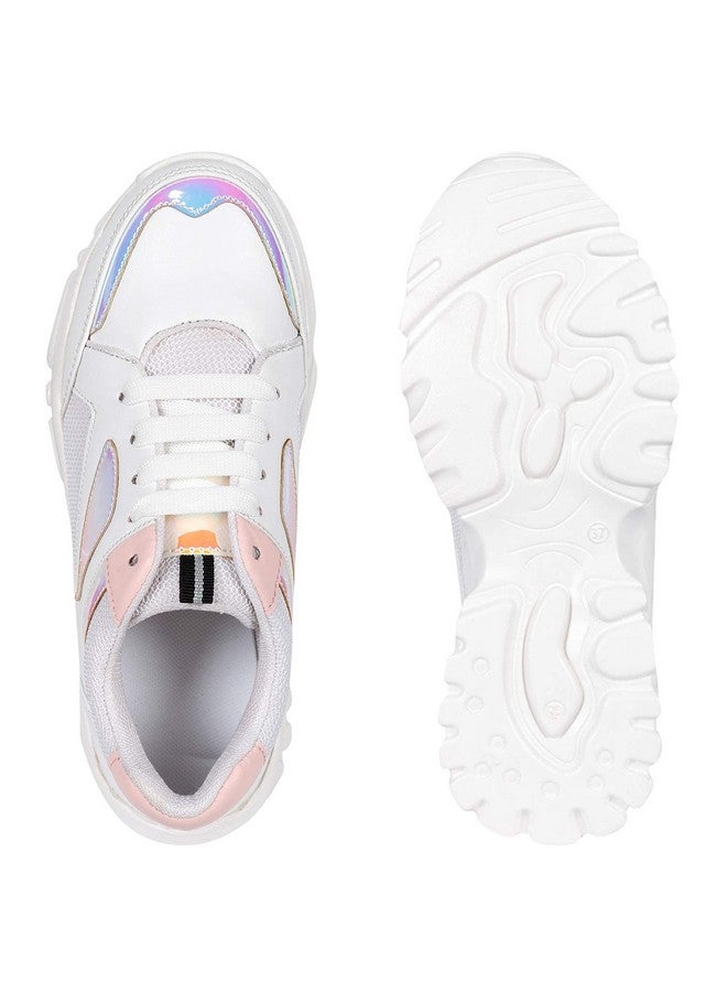 Amico Comfotable Lightweight Casual Sneaker For Women/Girls White, 8 Uk - Image 5
