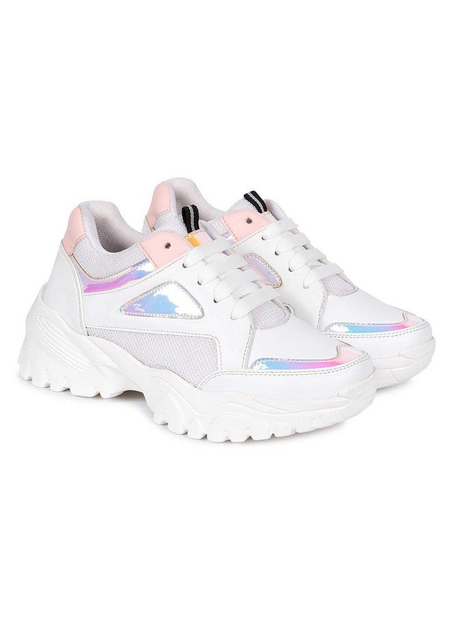 Amico Comfotable Lightweight Casual Sneaker For Women/Girls White, 8 Uk - Image 4