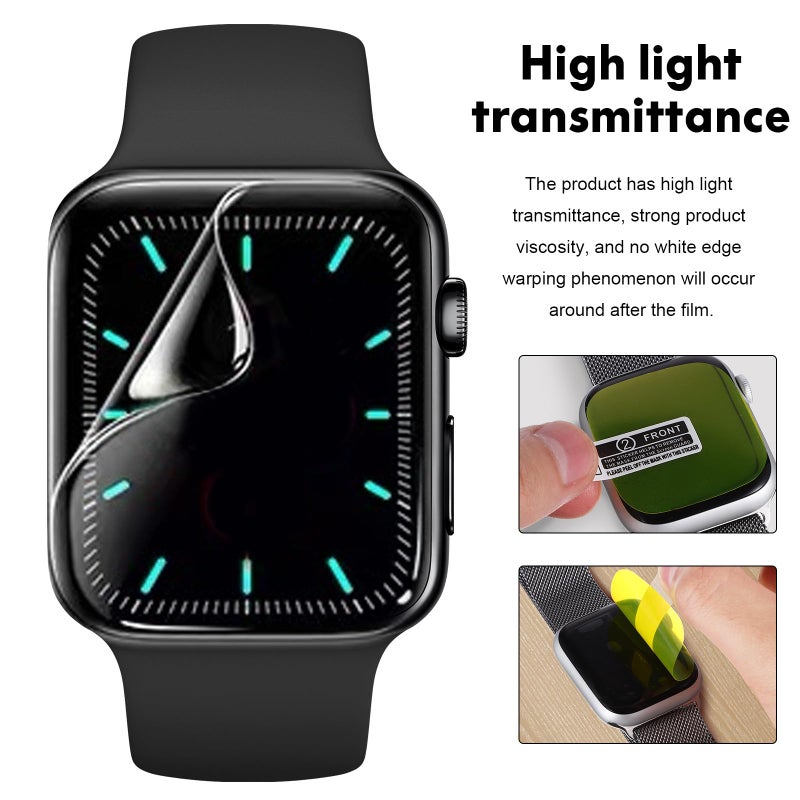 2 Pack Ultra Thin Smartwatch Screen Protector Full Coverage Scratch Resistant Film - Image 5