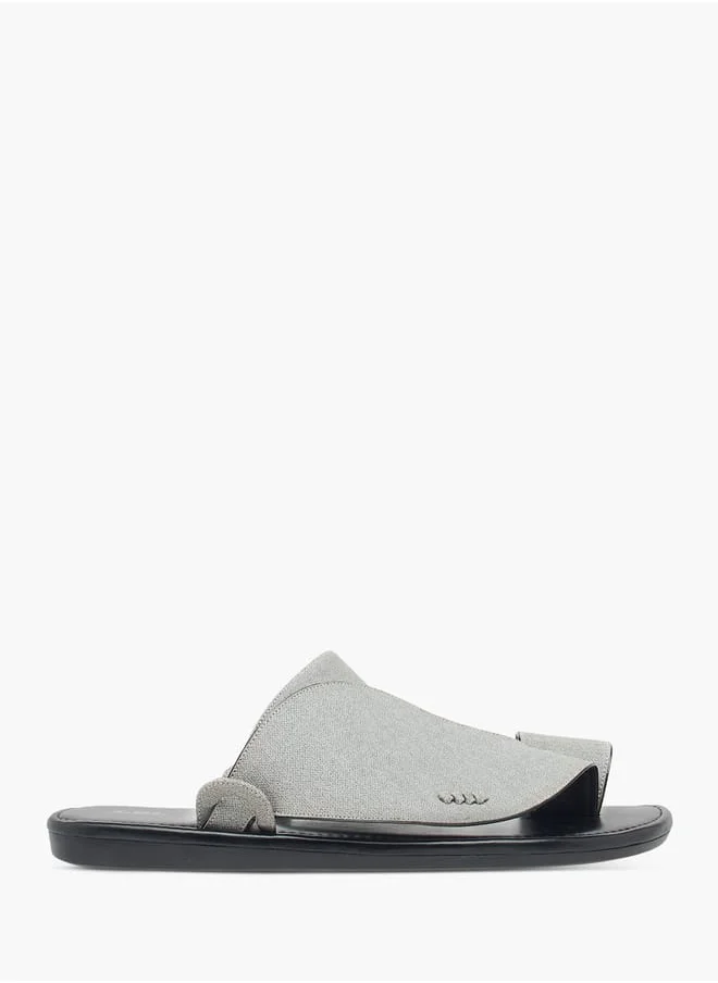 LBL by Shoexpress Men Textured Slip-On Arabic Sandals with Toe Loop Detail Ramadan Collection