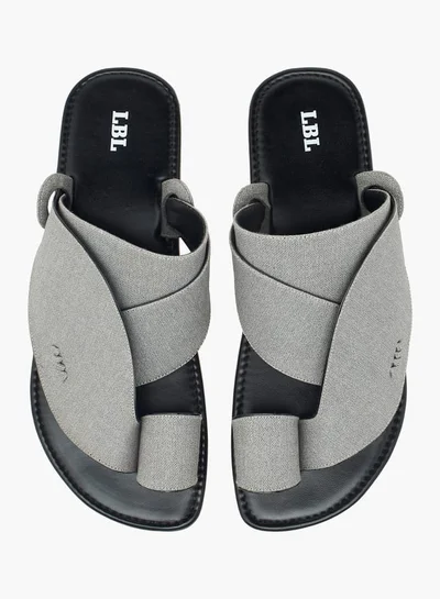 LBL by Shoexpress Men Textured Slip-On Arabic Sandals with Toe Loop Detail