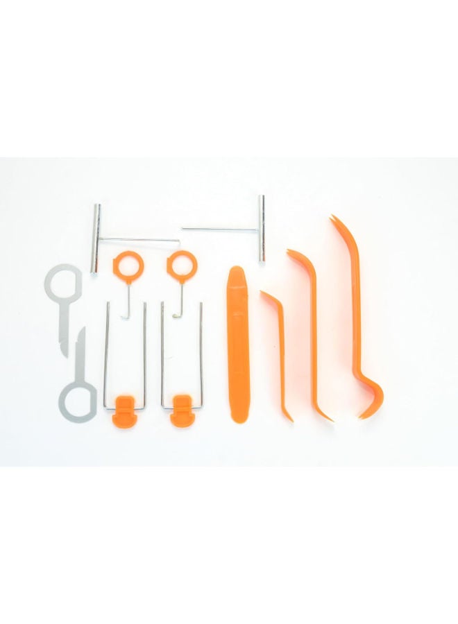 Auto Trim Removal Tool Kit, 11 Pcs Plastic Pry Tool for Car Door Panel Dashboard Radio Removal and Repair, Auto Stereo Fastener Removal Installer Pry Bar, Car Interior Trim Tools. - Image 1