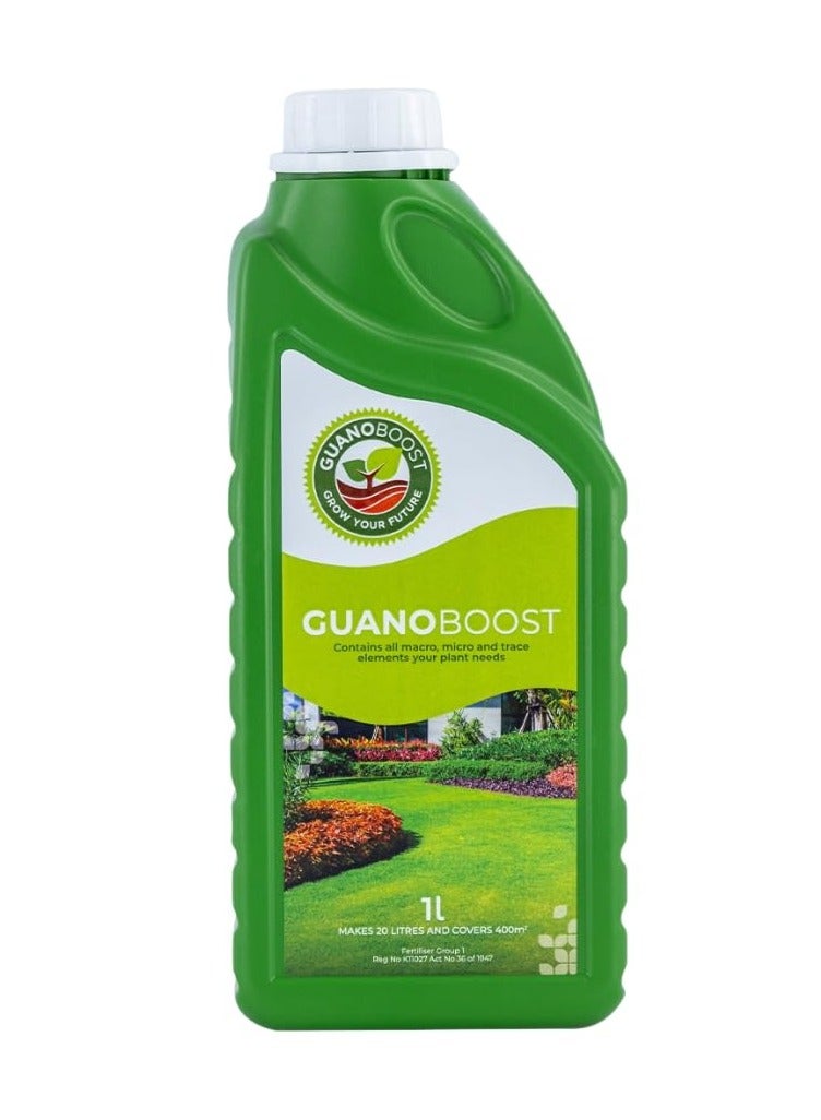 Generic GUANOBOOST 1 L Organic Liquid Fertilizer Spray, Use - Mix with Water, Made from Sustainably Sourced Seabird Guano, Revives Soil & Boosts Root Growth, Indoor & Outdoor Use, Safe for Kids & Pets - Image 1