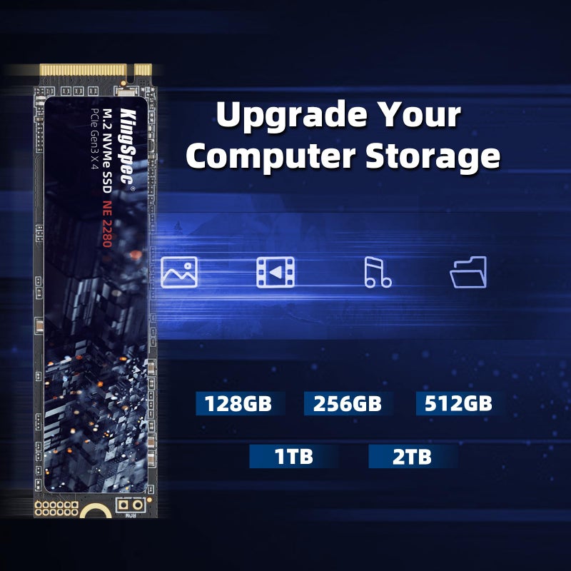 KingSpec SSD 1TB, M.2 NVMe Gen3x4 SSD 2280 - Up to 2400MB/s, Internal Solid State Drive with 3D NAND Flash, Compatible with Desktop and Laptop - Image 5