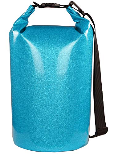 MARCHWAY Floating Waterproof Dry Bag Backpack 5L/10L/20L/30L/40L, Roll Top Sack Keeps Gear Dry for Kayaking, Rafting, Boating, Swimming, Camping, Hiking, Beach, Fishing (Shiny Blue, 5L) - Image 1