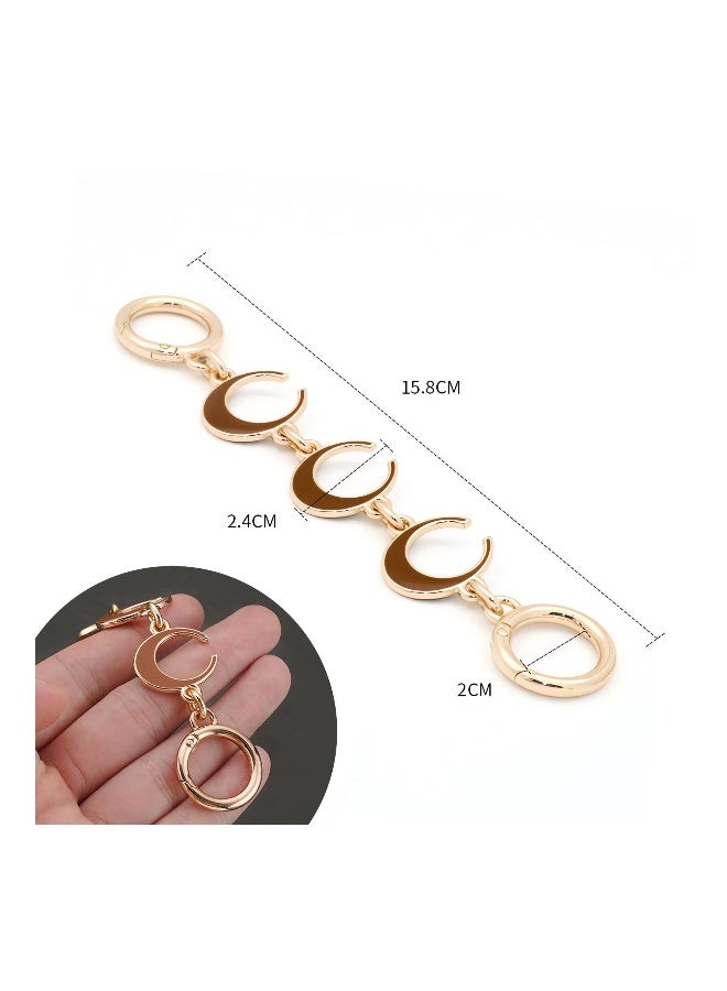 2Pcs Purse Strap Extender, Handbag Chain Extender Moon Shape, Bag Strap DIY Extender Replacement for Cross Body Bag Purse Handbags Shoulder Bag - Image 3