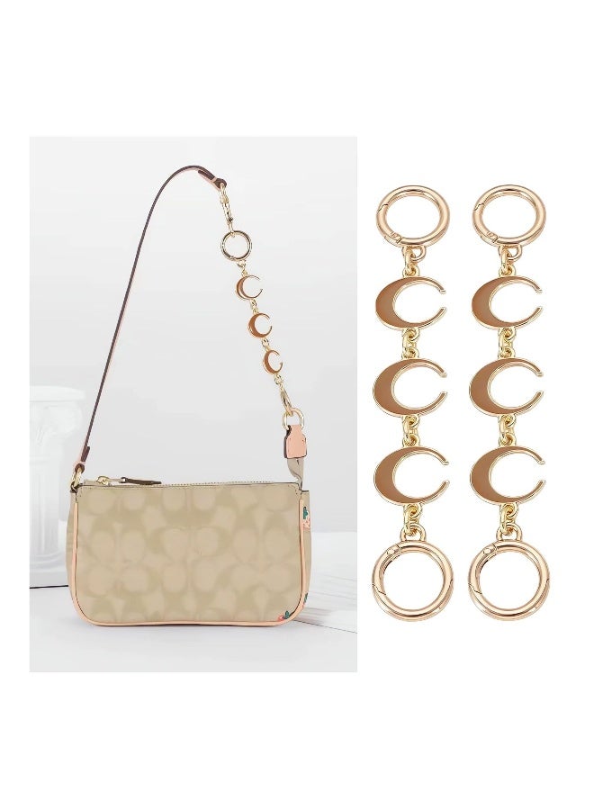 2Pcs Purse Strap Extender, Handbag Chain Extender Moon Shape, Bag Strap DIY Extender Replacement for Cross Body Bag Purse Handbags Shoulder Bag - Image 4