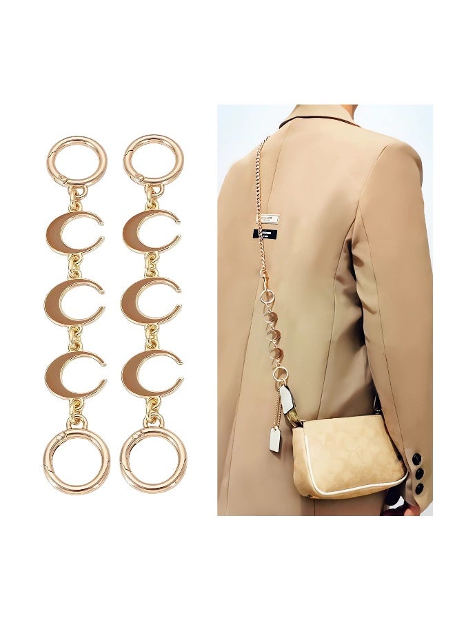 2Pcs Purse Strap Extender, Handbag Chain Extender Moon Shape, Bag Strap DIY Extender Replacement for Cross Body Bag Purse Handbags Shoulder Bag - Image 1