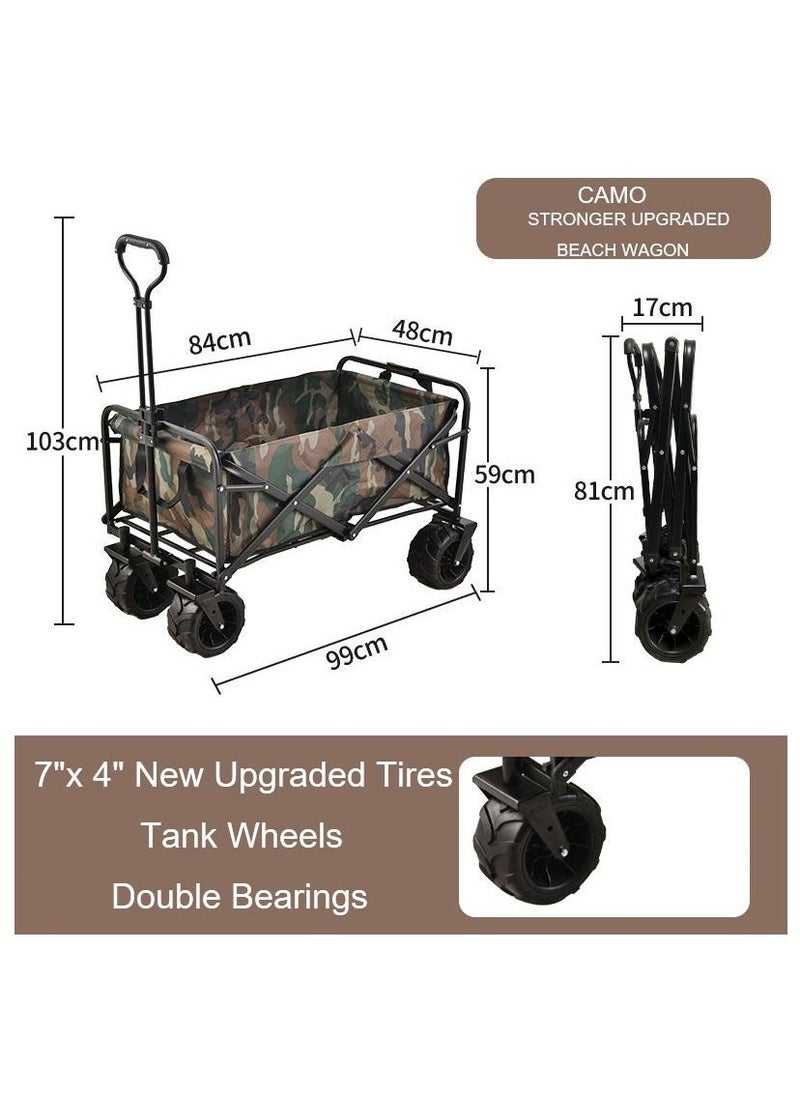 Folding Wagon Foldable Camping Cart Heavy Duty Utility Beach Wagon Cart , Large Capacity Foldable Grocery Wagon for Garden Outdoor Sports Camping Picnic - pzsku/Z55D8DD70DFA3F6AFD40AZ/45/_/1672418491/2be8b5de-e5e0-4574-80a0-2c1901ac69a1