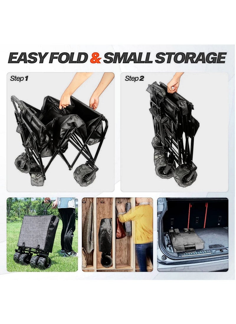 Folding Wagon Foldable Camping Cart Heavy Duty Utility Beach Wagon Cart , Large Capacity Foldable Grocery Wagon for Garden Outdoor Sports Camping Picnic - pzsku/Z55D8DD70DFA3F6AFD40AZ/45/_/1672418491/46ab5821-5b9c-4a2b-92ce-aa8e0b88d126