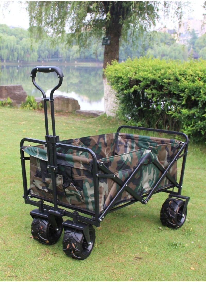 Folding Wagon Foldable Camping Cart Heavy Duty Utility Beach Wagon Cart , Large Capacity Foldable Grocery Wagon for Garden Outdoor Sports Camping Picnic - pzsku/Z55D8DD70DFA3F6AFD40AZ/45/_/1672418491/737717fc-d21c-480f-9ed4-6ba5a7dce9ba