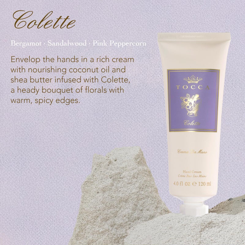 Tocca Crema de Mano Luxe, Colette Hand Cream, 4 oz - Bergamot, Sandalwood, Pink Peppercorn - Moisturizing, Quick Absorbing - Image 3