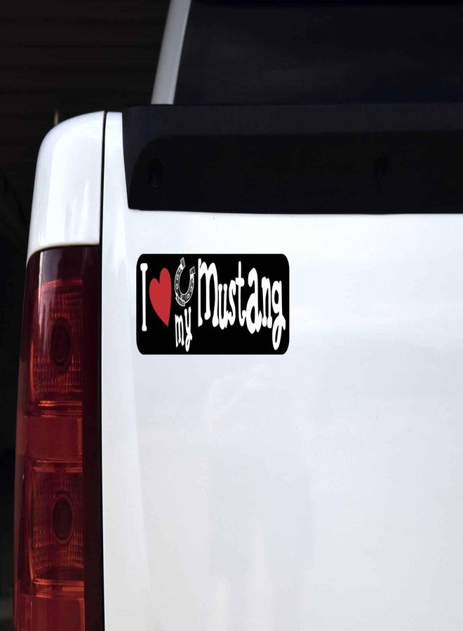 StickerTalk ملصق فينيل "أحب سيارتي موستانج" من ستيكر توك، مقاس 10 بوصات × 3 بوصات - Image 4