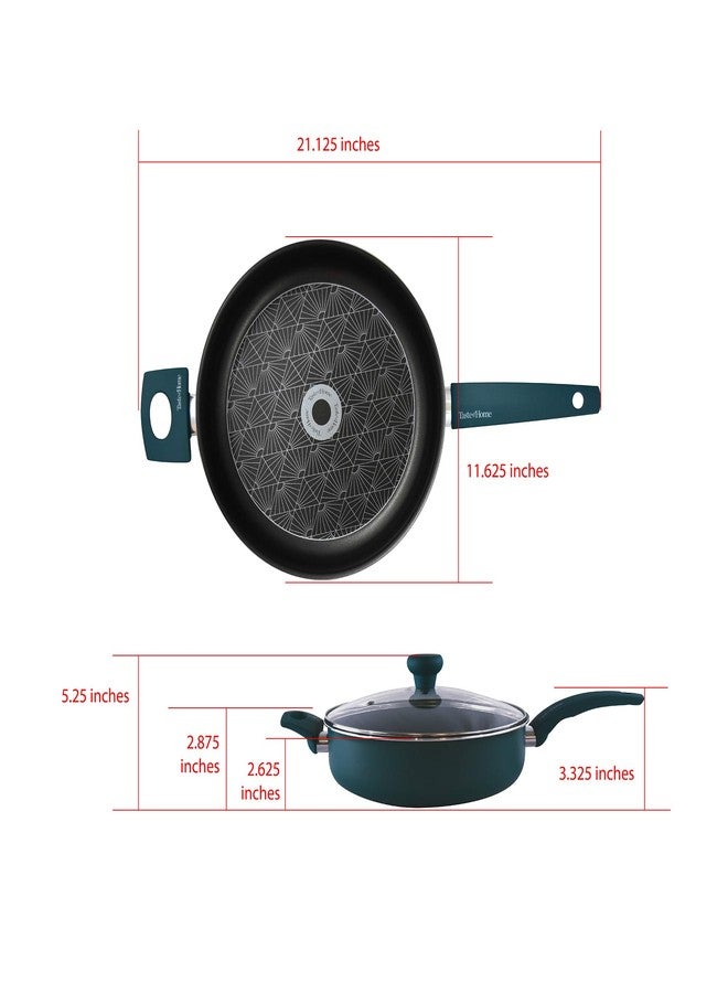 Range Kleen Taste of Home® 4-Quart Non-Stick Aluminum Sauté Pan with Lid and Helper Handle - Image 4