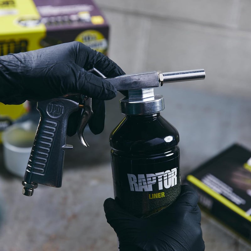 U-POl Raptor Black Urethane Spray-On Truck Bed Liner Kit, Protective Paint With Spray Gun, For Tailgates & Trucks, Vehicle Undercoating, 2 Quart Kit - Image 3