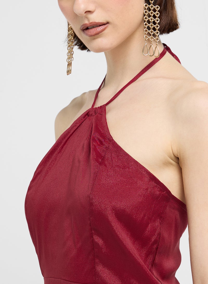 ELLA Ruffled Halter Maxi Dress - Image 3
