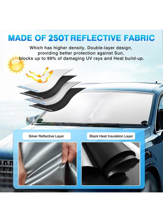 KUST Windshield Sun Shade for Mazda CX-9 2016-2024 CX9 Accessories Sunshade Window Sun Visor Protector Foldable Blocks UV Rays Keep Your Car Cool - Image 4