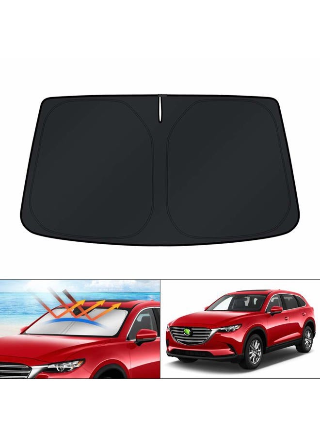 KUST Windshield Sun Shade for Mazda CX-9 2016-2024 CX9 Accessories Sunshade Window Sun Visor Protector Foldable Blocks UV Rays Keep Your Car Cool - Image 1
