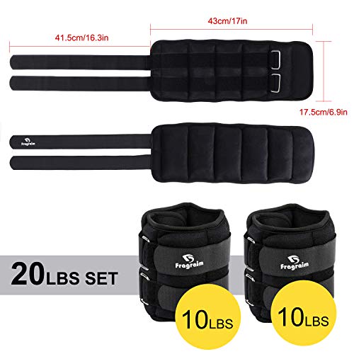 Fragraim Ankle Weights, Wrist Arm Leg Weights 10 LBS x 2 for Women, Kids and Men, Comfortable and Soft, Perfect for Dancing, Running, Walking, Fitness, Workout (Black) - Image 5