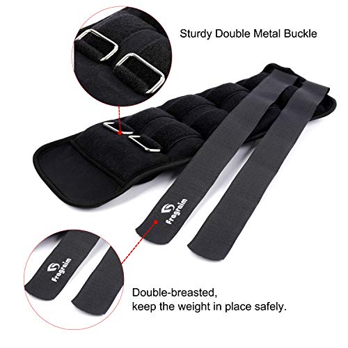 Fragraim Ankle Weights, Wrist Arm Leg Weights 10 LBS x 2 for Women, Kids and Men, Comfortable and Soft, Perfect for Dancing, Running, Walking, Fitness, Workout (Black) - Image 3