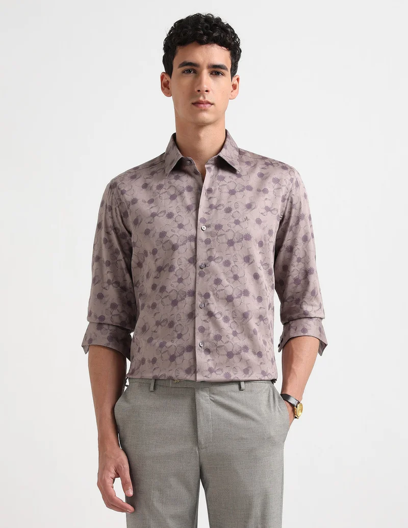 Floral Printed Manhattan Slim Fit Shirt