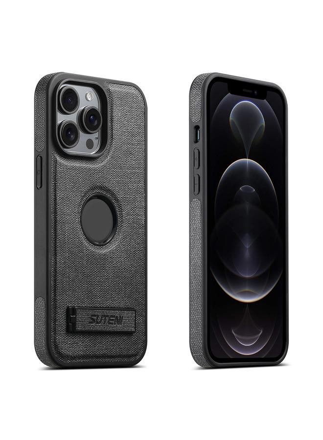 Suteni Case For iPhone 12 Pro G2 Holder Denim Leather Back MagSafe Phone Case - Image 1