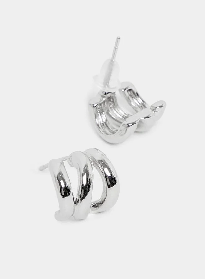 Styli Textured Ribbon Earrings