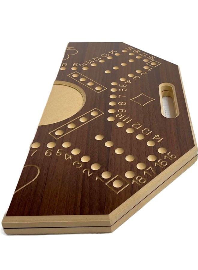 Fitness World Wooden Jackaroo Game with Sturdy Carrying Case, Portable Folding Jackaroo Game Board, Wooden Strategy Jackaroo Game Table for 4 Players with Marbles and Cards, 40x40cm - Image 5