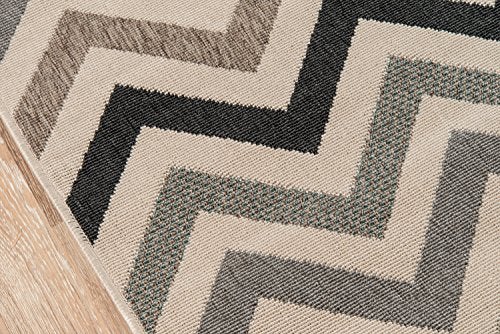 Momeni Rugs , Baja Collection Contemporary Indoor & Outdoor Area Rug, Easy to Clean, UV protected & Fade Resistant, 2'3" x 7'6" Runner, Sage Brown/Green - Image 4