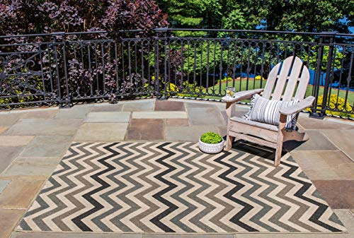 Momeni Rugs , Baja Collection Contemporary Indoor & Outdoor Area Rug, Easy to Clean, UV protected & Fade Resistant, 2'3" x 7'6" Runner, Sage Brown/Green - Image 2