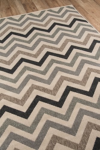 Momeni Rugs , Baja Collection Contemporary Indoor & Outdoor Area Rug, Easy to Clean, UV protected & Fade Resistant, 2'3" x 7'6" Runner, Sage Brown/Green - Image 3