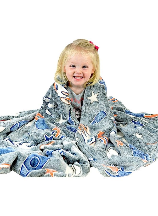 FunBlast Glow In The Dark Blanket For Kids Cartoon Print Blankets For Kids Light Weight Soft Cozy All Weather Blankets For 1 10 Years Old Toddlers Baby Boys & Girls (Robot Grey) - Image 3