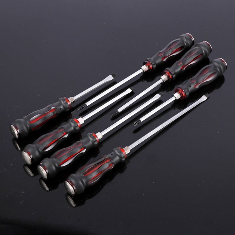 Magnetic Screwdriver Set: 7 Carbon Steel 1-Piece Forged Drivers - Corrosion-Resistant Heat Treated Chrome Plated Screwdriver Kit for Home Repair DIY Home Improvement - Image 2
