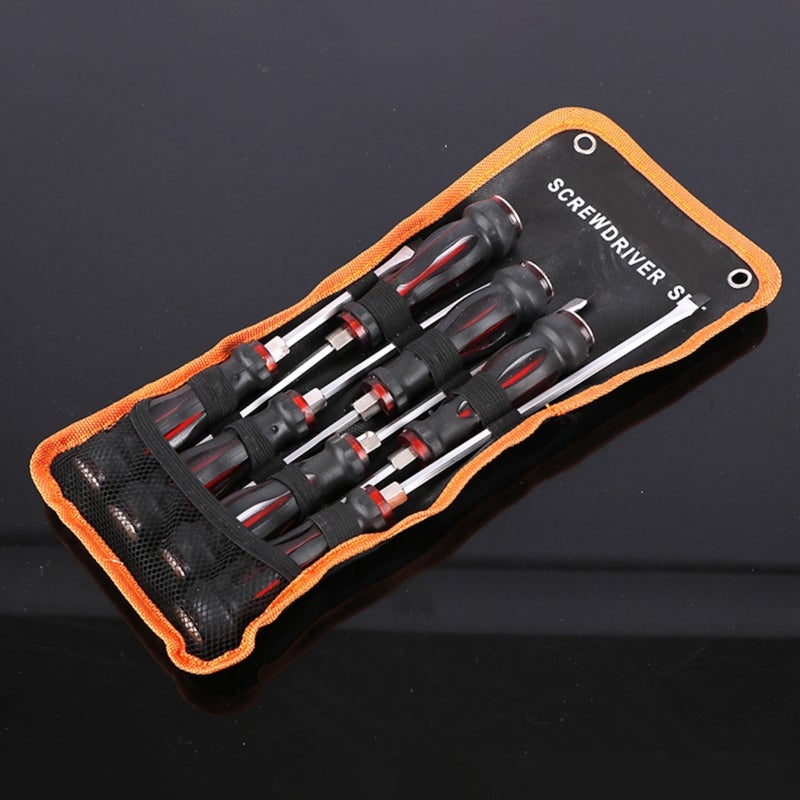 Magnetic Screwdriver Set: 7 Carbon Steel 1-Piece Forged Drivers - Corrosion-Resistant Heat Treated Chrome Plated Screwdriver Kit for Home Repair DIY Home Improvement - Image 3