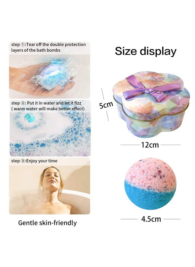 nagaliving - 5+1 Bath Bombs Gift Set, 100% Handmade Pure Essential Oil Bath Bombs, Fizzy Spa For Moisturing Skin, Best Gift Choice For Woman, Kids, Birthday & Valentine'S Day, Rose - Image 1