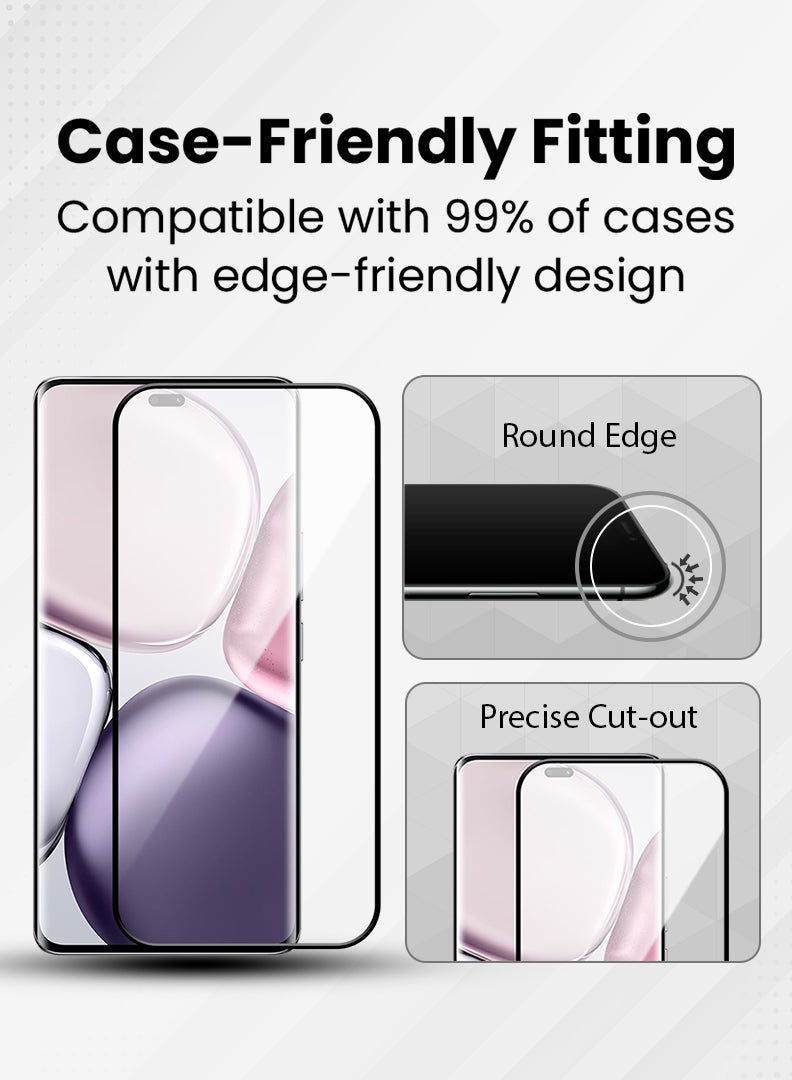 YJS Screen Protector For Honor X9c 6.78 Inch 9H Hardness Tempered Glass Film, Bubble Free Easy Installation, Full Coverage, Anti Scratch And Touch Sensitive - Image 5