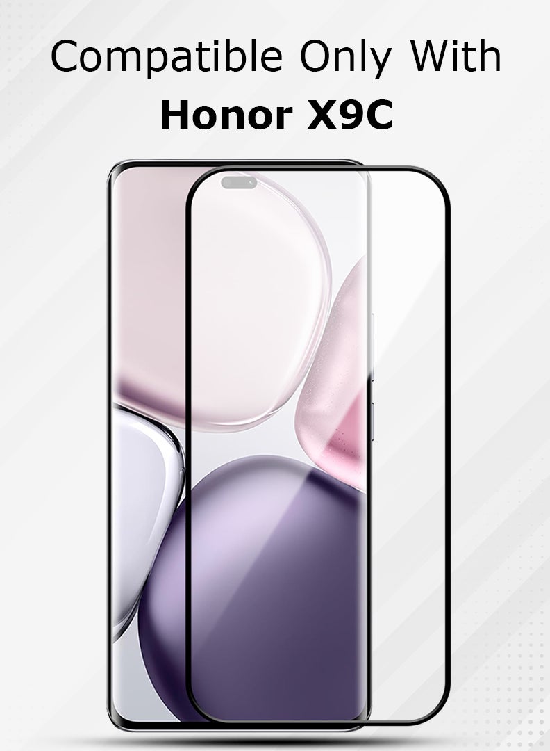 YJS Screen Protector For Honor X9c 6.78 Inch 9H Hardness Tempered Glass Film, Bubble Free Easy Installation, Full Coverage, Anti Scratch And Touch Sensitive - Image 2