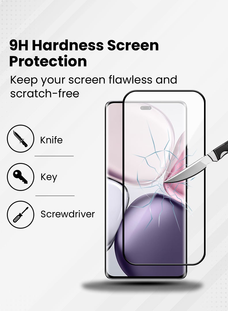YJS Screen Protector For Honor X9c 6.78 Inch 9H Hardness Tempered Glass Film, Bubble Free Easy Installation, Full Coverage, Anti Scratch And Touch Sensitive - Image 3