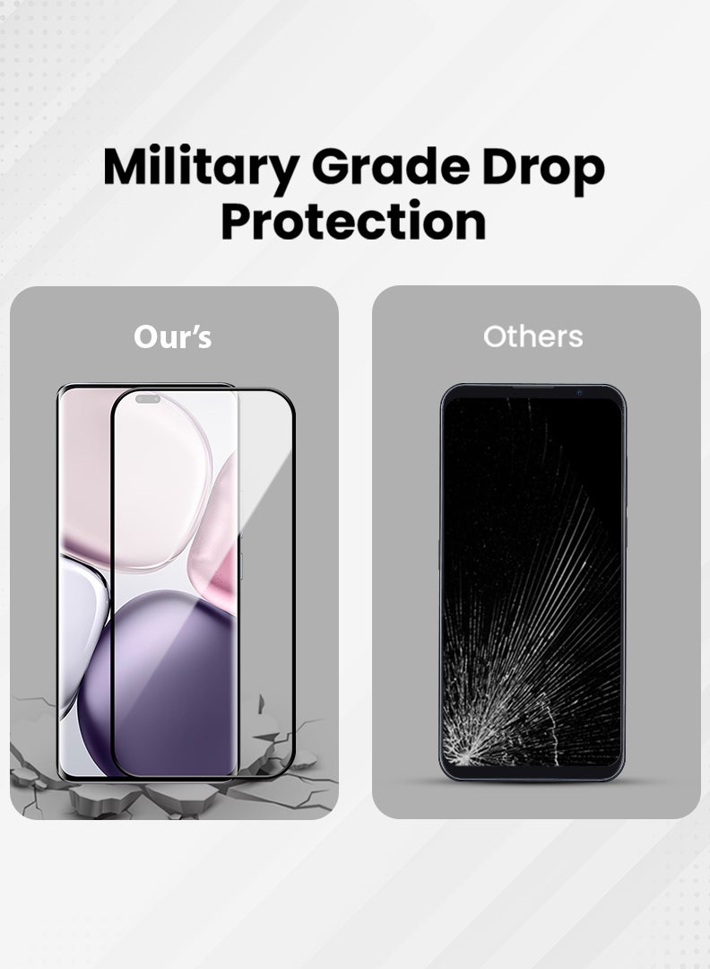 YJS Screen Protector For Honor X9c 6.78 Inch 9H Hardness Tempered Glass Film, Bubble Free Easy Installation, Full Coverage, Anti Scratch And Touch Sensitive - Image 4