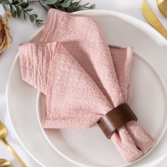 CLOTH NAPKINS SET OF 10 PINK SUMMER LINEN DINNER FABRIC NAPKINS CLOTH BULK WASHABLE 165165 FOR WEDDING PARTY BABY BRIDAL SHOWER BIRTHDAY GENDER REVEAL DECORATIONS