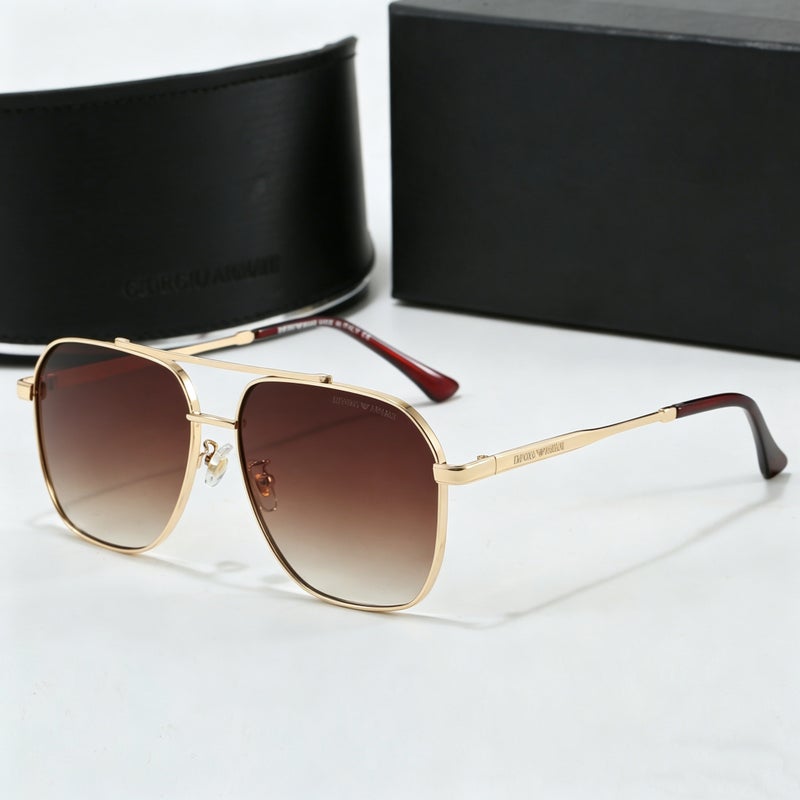 armani Italian luxury design gold thin-frame glasses - Image 1