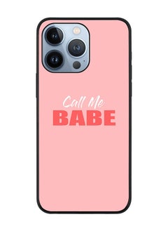 Rugged Black edge case for Apple iPhone 13 Pro Slim fit Soft Case Flexible Rubber Edges Anti Drop TPU Gel Thin Cover - Call me babe