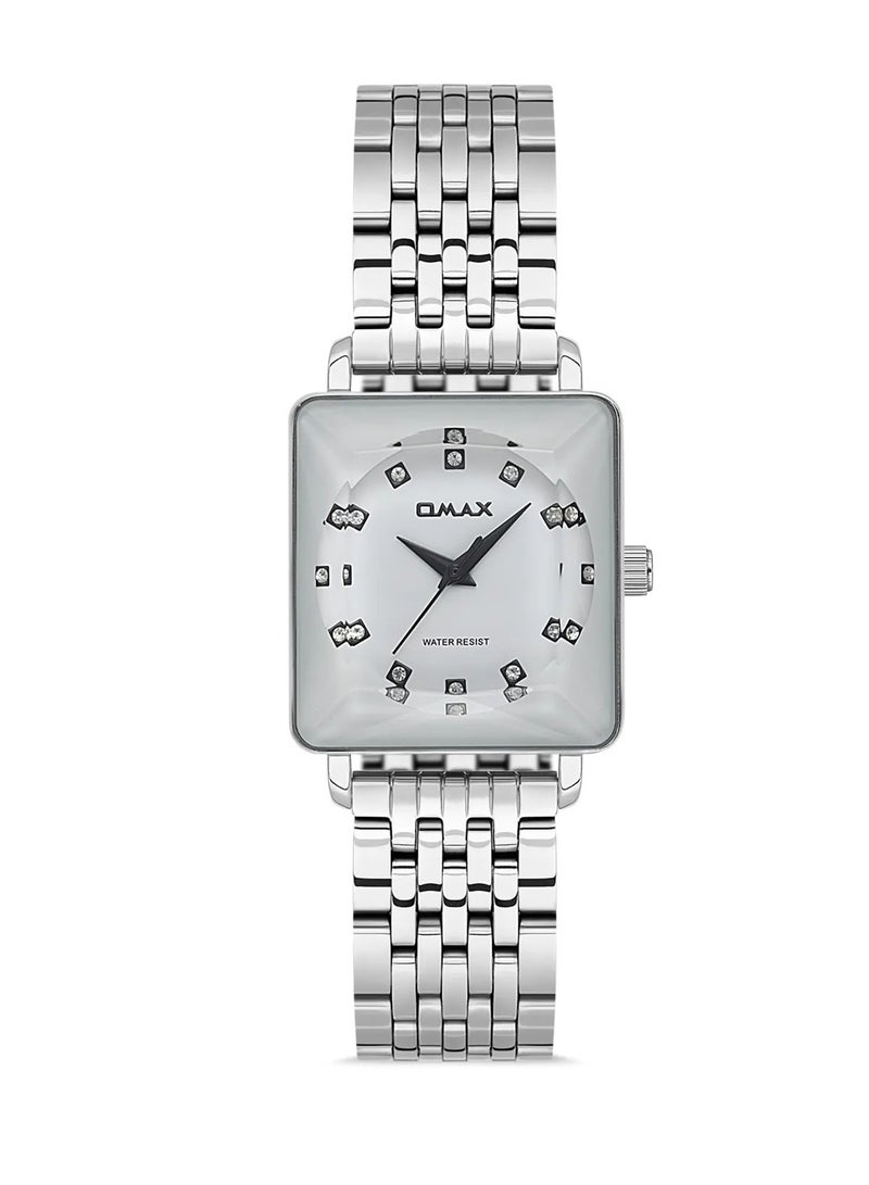 OMAX Omax Women's Silver Casual Luxury Wrist Watch, Watches for Women, Stainless Watches, Stainless Band, Round Dial, Waterproof Watch, 1 Year Warranty - Image 1