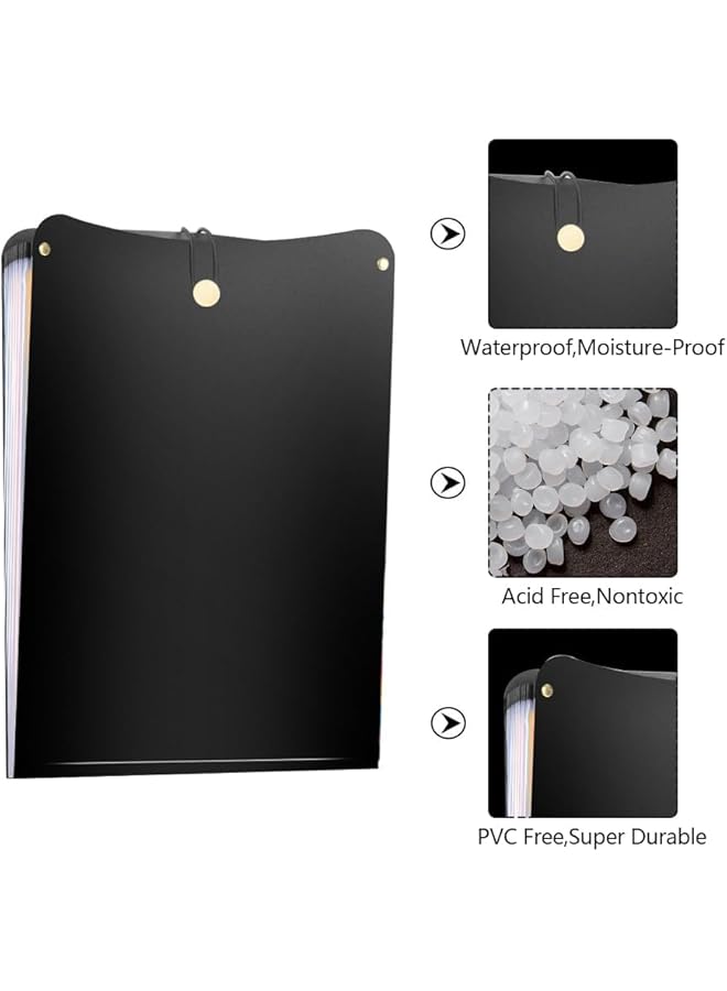 erorex Expanding File Folder 13 Pockets File Holder Organizer A4 Letter Size Paper Document Receipt Organizer Easy Backpack Access For Classroom Home Office And Travel 2 Pack  - Image 3