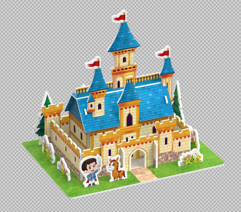 Children'S 3D Stereo Puzzle Toys For Ages 3 To 6, House Princess Building Blocks For Boys And Girls, 3D Diy Handmade Small House Assembly - Image 1